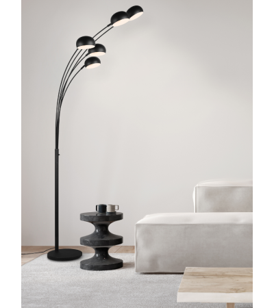 Lampadaire DITO noir : design moderne et lumière réglable