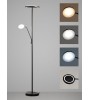 Lampadaire SORENTO : 4600 lumens, CCT, nickel ou noir