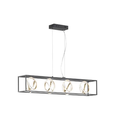 Suspension LED GISI noir et doré - Design moderne réglable