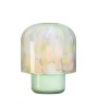 Lampe en verre MENTA - Design 25x25x32 cm en vert sauge ou blanc