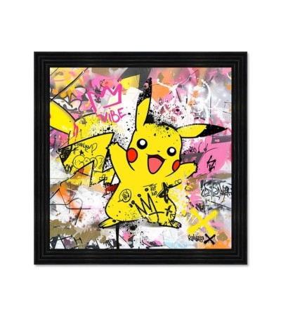 Tableaux POP CULTURE Pikachu, Stitch, Luffy & Sangoku