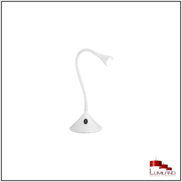 Lampe LED intégré Serpent Silicone,acier doux blanc,Noir mat