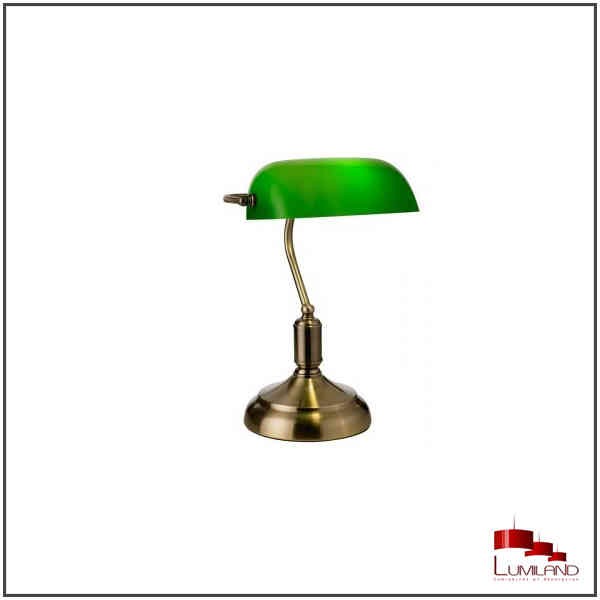 Lampe banquier en laiton Lampe de bureau en verre vert Cadeau