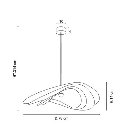 Suspension SELENITIS, aérienne et originale