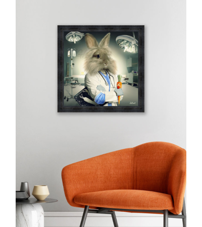 Tableau "Lapin Infirmier" par Sylvain BINET - Lumiland.fr